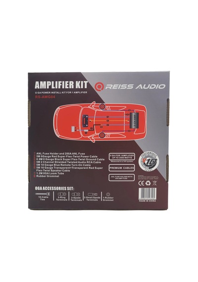 Reiss 0ga Amfi Kablo Seti Kaliteli Reiss Rs-awg04 Profesyonel Anfi Kablosu Seti 0ga