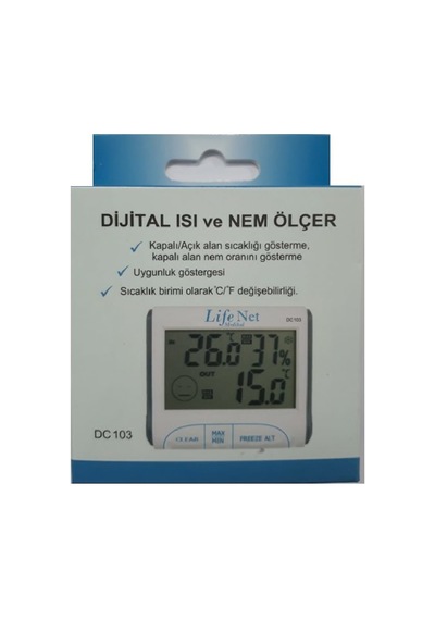 Life Net Dc103 Çocuk Odası Isı ve Nem Ölçer Dijital Termometre
