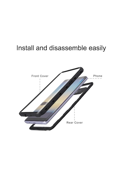 Samsung Uyumlu Galaxy Note 8 Kilif 360 Su Geçirmez 1-1 Silikon Kapak 392992797