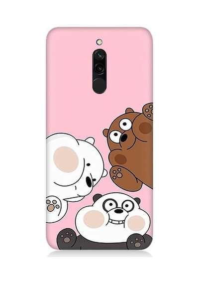 Xiaomi Redmi 8 Uyumlu Sevimli Ayıcıklar Desenli Silikon Kılıf