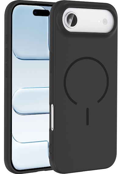 Apple Uyumlu iPhone 17 Air Kılıf M-safe Şarj Özellikli Zore Meta Kapak Siyah