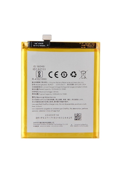 Oneplus 5 A Kalite Pil Batarya / Blp-637 / 3300 Mah Sku112091