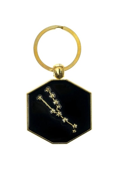 Boğa Burcu Yıldız Haritası Metal Anahtarlık