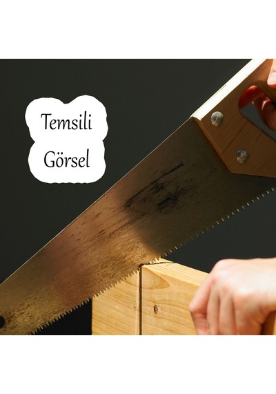 Ahşap Saplı 50 Cm Pala Testere Ağaç Tahta Sunta Bağ Dal Kesme Budama Güçlü Çapraz Dişli Cetvel Ölçme