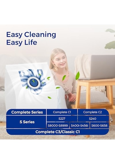 Gn İle Uyumlu Elektrikli Süpürge Torbası 5 Li C1 C2 C3 S2 S5 S2000 S5000 S8000