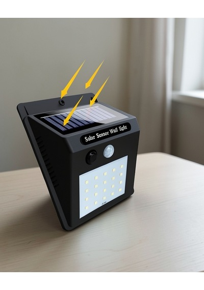 Maxilife Sensörlü Duvar Lambası, 20 Led'li, Güneş Enerjili, Ip65 Çok Renkli