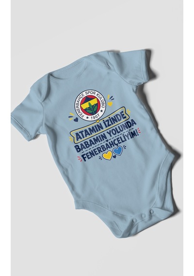 Morivokids Babaya Özel Kısa Kollu Bebek Body %100 Pamuk Zbn275-kk Bebe Mavisi