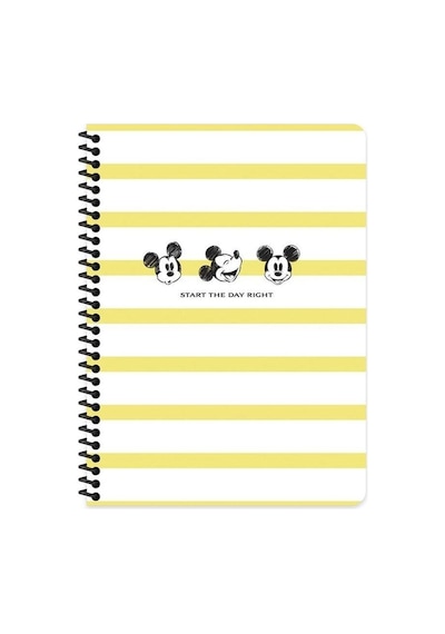 Mickey Mouse 20x28 Cm Çizgisiz 80 Yaprak Telli Defter Karton Kapak 60 Gr Beyaz Kağıt Pembe