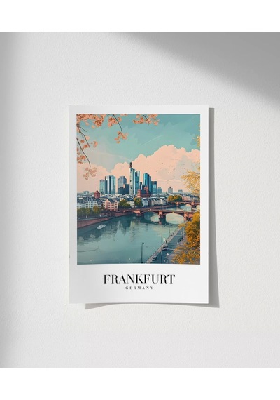 Çerçevesiz Poster Frankfurt Vintage