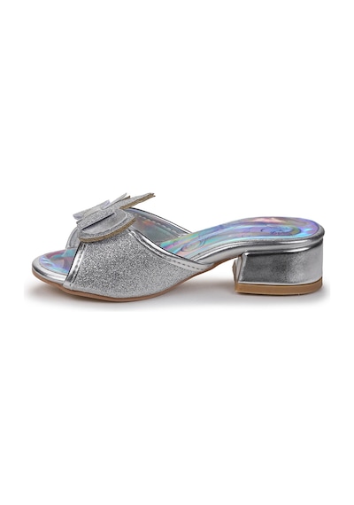 Kiko Kids Unicorn Kız Çocuk Topuklu Simli Abiye Terlik Lila