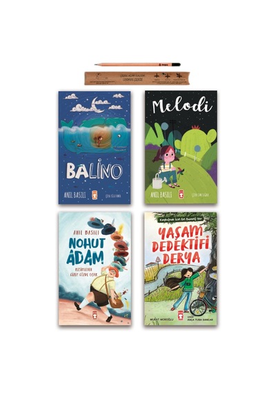 Timaş Çocuk Melodi - Balino - Nohut Adam - Yaşam Dedektifi Derya Set 4 Kitap
