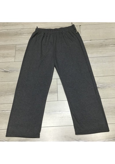 Kışlık Fitilli Kaşkorse Beli Lastikli Büyük Beden Pantolon Gri