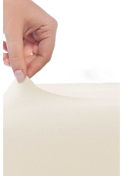 Tek Kişilik Düz Penye %100 Pamuklu Lastikli Çarşaf 100x200 Cm Newsheet Ekru Renkli