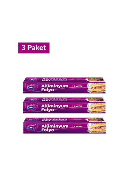 Alüminyum Folyo 8 Mt Üçlü Set