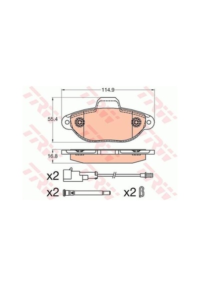 Trw Gdb2041 Disk Balata Ön Ford Ka Ru8 1731172