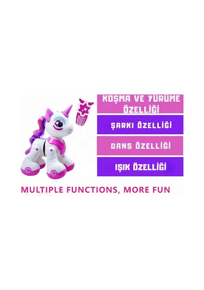 Kumandalı Romantic Marry Sevimli Oyuncak Unicorn Robot Mor