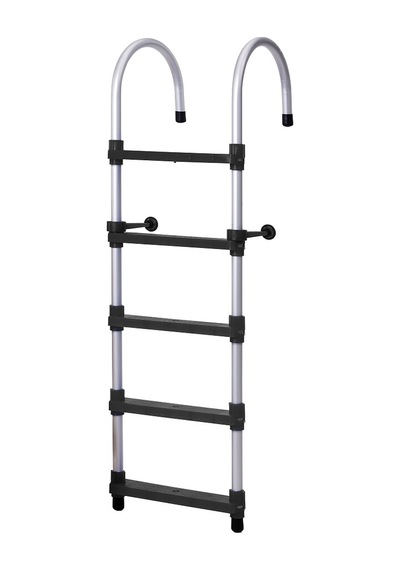 Hobi Store Portatif Tekne Merdiveni ( Siyah ) 3 Basamaklı