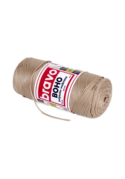 Boho Polyester Makrome İplik 2 Mm 200 Gr 230 Metre No: 4 Renk Kodu: 30 Bej