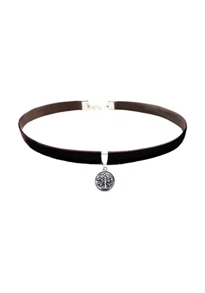Kahverengi Kadife Galaksi Kolye Ucu Kadın Choker Kolye Renkli 39108425