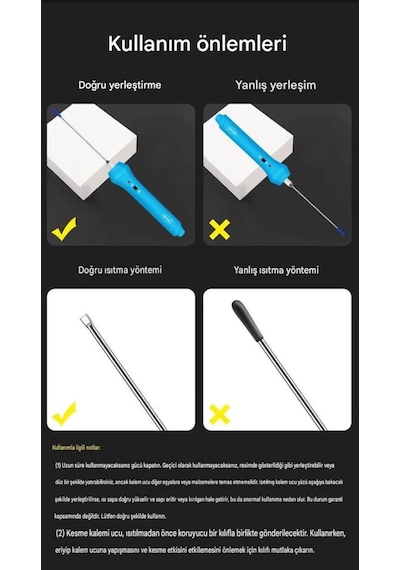 Strafor Köpük Kesme Kalemi 5 Cm Adaptörlü On/off Siviç Sıcak Tel
