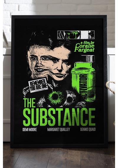 Substance Siyah Ahşap Çerçeveli Poster, Film Duvar Tablosu