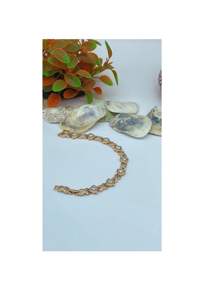 Xuping Rose Gold Renginde Sonsuzluk Motifli Zirkon Taşlı Kadın Bileklik Altın