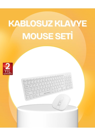 Kablosuz Klavye Mouse Takımı - Ergonomik, Sessiz Tasarruflu