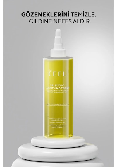 The Ceel Yağlı ve Akneye Eğilimli Ciltler İçin Salisilik Asitli Tonik Niacinamide, Sitrik Asit 200 ML