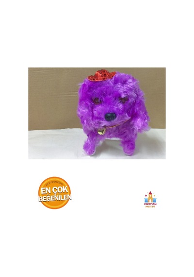 Pilli Oyuncak Peluş Köpek, Hareketli Ve Havlayan - Açık Mor Mor