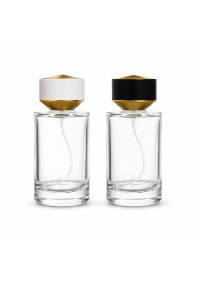 20 Adet Boş Cam Parfüm Şişe, 100 Ml, Silindir Model, Şeffaf-fuss-100