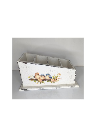 Kumandalık Düzenleyici 25cm 13cm 13cm Orta Sehpa Dekoru Ev Dekorasyon Ürünleri Beyaz - 909307127