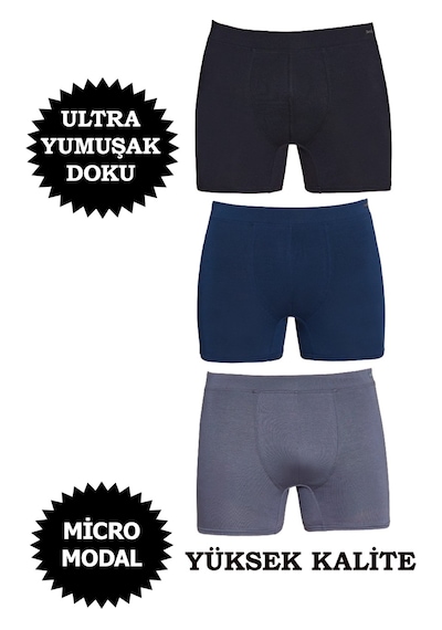 Abani Classic Berrak 4434 Erkek Micro Modal Mikro Boxer Yüksek Kalite 3'lü Paket Çok Renkli Abani Classic Berrak 4434 Erkek Micro Modal Mikro Boxer Yüksek Kalite 3'lü Paket Çok Renkli
