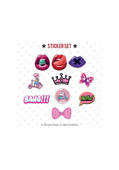 Bdls16 Küçük Boy 10lu Sticker Seti