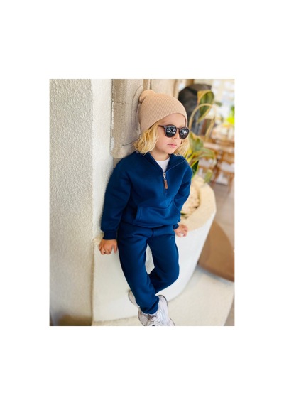 Heyadventure Erkek / Kız Çocuk Dik Yaka Sweatshirt Kangru Cepli 3 İplik Şardonlu İndigo İndigo Heyadventure Erkek / Kız Çocuk Dik Yaka Sweatshirt Kangru Cepli 3 İplik Şardonlu İndigo İndigo