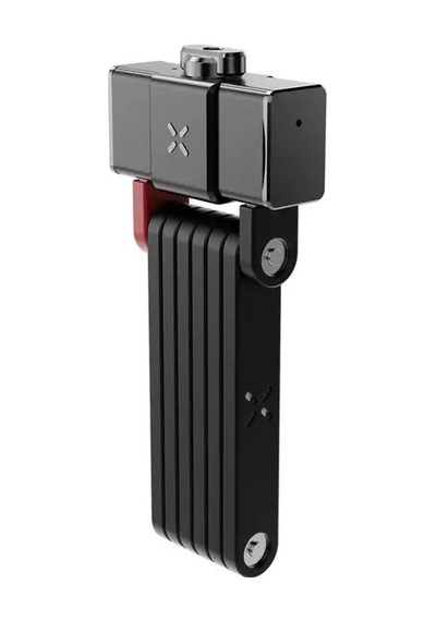Black X Titan Smart Folding Bluetoothlu Bisiklet Kilidi Siyah