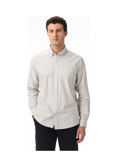 Nautica Erkek Gri Classic Fit Gömlek Düz W57435t Gri