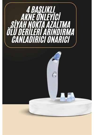 Siyah Nokta Temizleme Cihazı 4 Başlıklı Vakumlu Pilli Ölü Deri Arındırma - Lisinya
