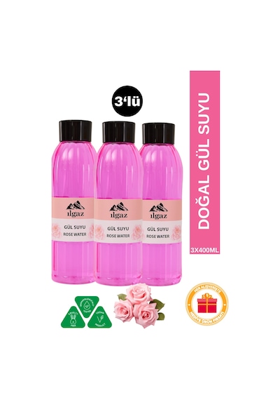 Ilgaz Doğal Gül Suyu 3 x 400 ML