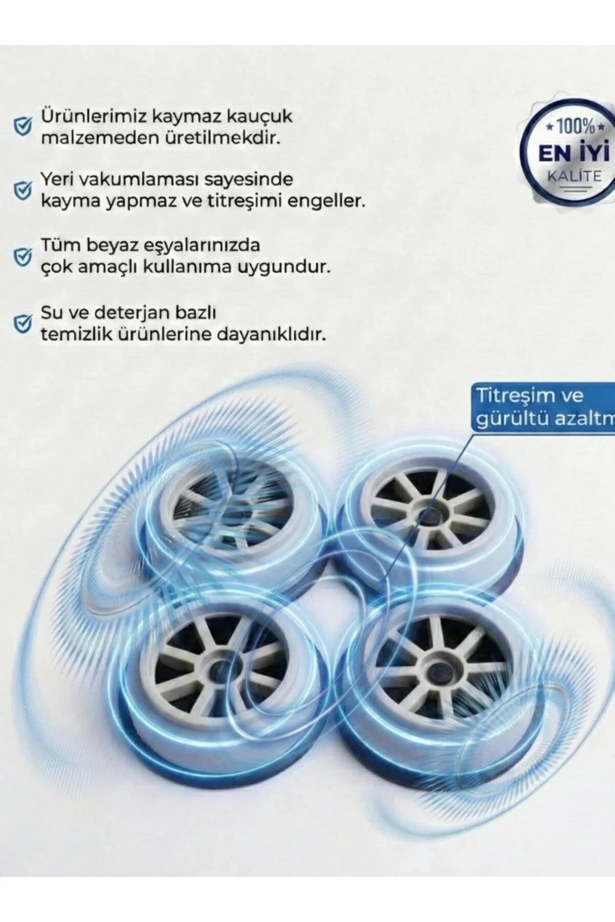 Çamaşır Bulaşık Makine Buzdolabı Kaydırmaz Vantuz Ayağı Titreşim Sarsıntı Önleyici Ayak Seti