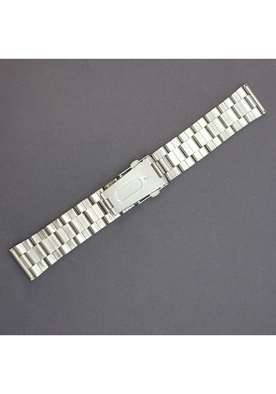 Çelik Metal Kol Saat Kordonu Yandan Basma Anahtarlı 24 Mm (C-03)