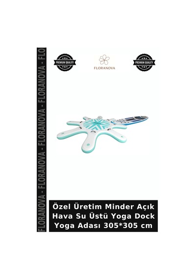 Özel Üretim Minder Açık Hava Su Üstü Yoga Dock Yoga Adası 305 305 Cm Çok Renkli