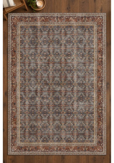Artloop İstanbul Kahverengi Vintage Dokuma Tabanlı Şönil Halı Al 656 Kahverengi - Vintage Dokuma