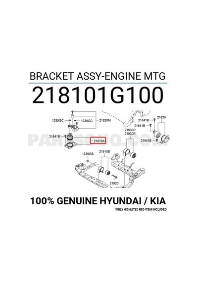 Era Dizel Sağ Motor Takozu / Accent Era Dizel Sağ Motor Kulağı Mobis 21810-1g100