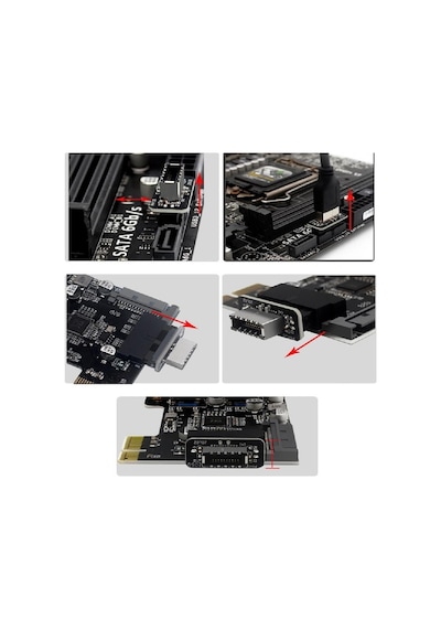 Lunatic 0952 Type-e To Usb 3.0 19 Pın Anakart Dişi Erkek Çevirici Dönüştürücü Adaptör