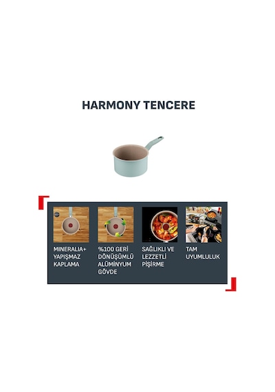 Tefal Harmony Okaliptus Sos Tavası - 18 Cm Yeşil