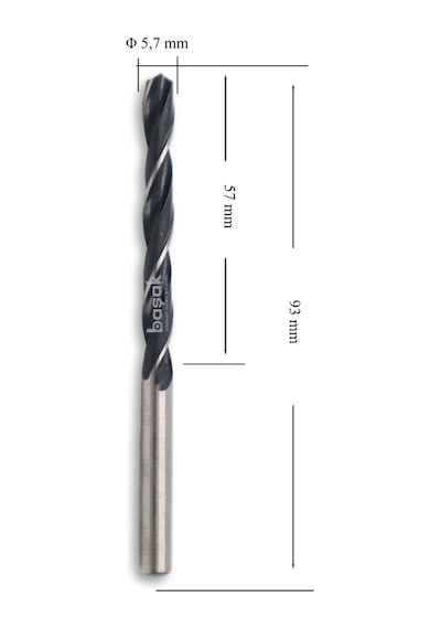 MTE 5,7 mm Haddeli Metal Matkap Ucu HSS DIN 338