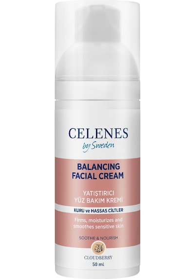 Celenes By Sweden Cloudberry Kuru ve Hassas Ciltler için Yatıştırıcı Yüz Kremi 50 ML