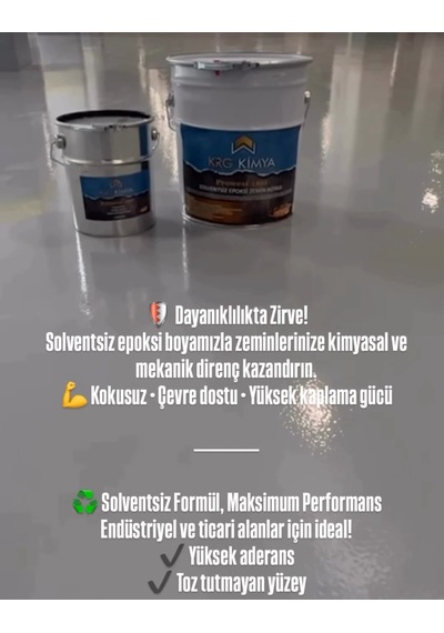 1001 Krg Kimya Prowest Epoksi Zemin Boyası Kaplama Solventsiz