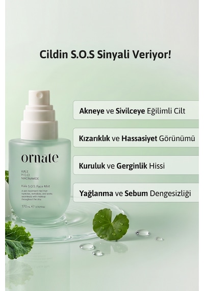Kale S.o.s Akne Ve Gözenek Karşıtı, Kuruluk, Gerginlik Giderici Tonik Misti 170 ML