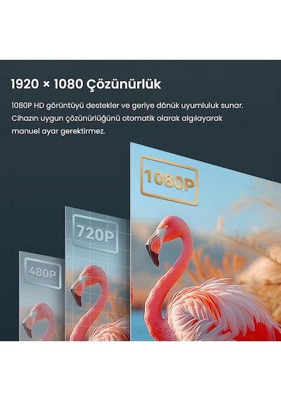 Mini Displayport Dp To Vga Full Hd 1080p 60hz Çevirici Dönüştürücü Adaptör